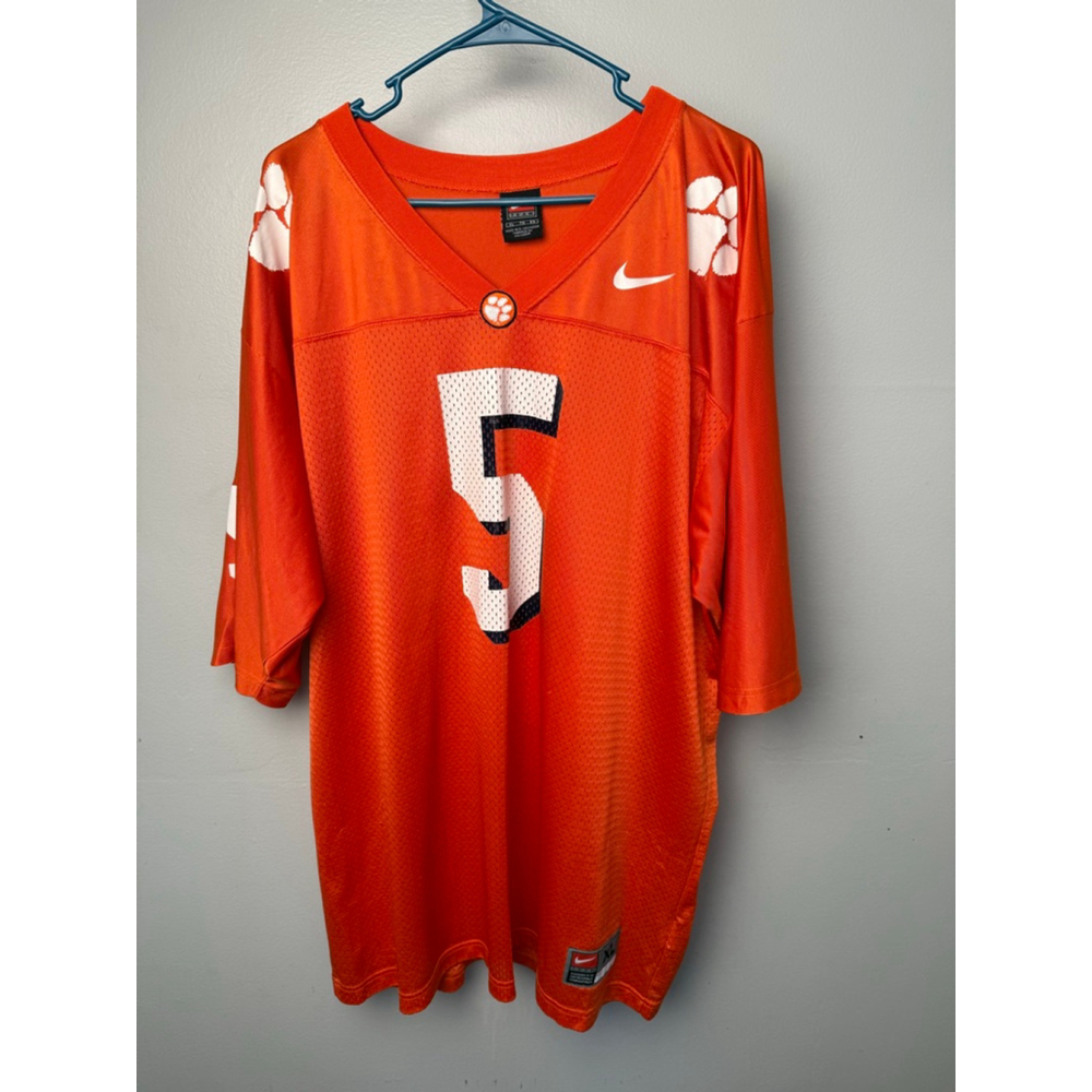 Men's Nike Clemson Tigers #5 Football Jersey XL Orange White